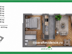 Ilioara, 2 camere, 49 mp, 500 m metrou Nicolae Grigorescu, Park Lake